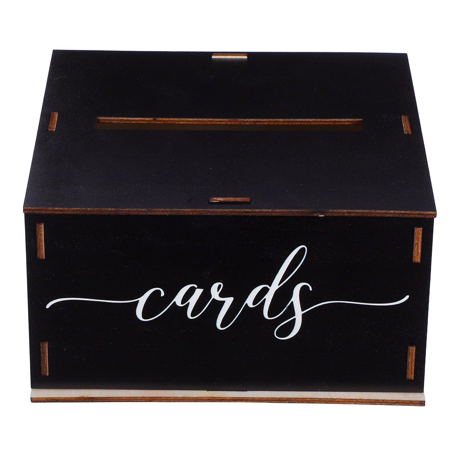 Wedding Card Box - 木製ウェディングカードボックス 素朴な魅力のある装飾カードホルダー レセプションパーティー オフィスイベント 金銭の贈り物 記念品ボックス
