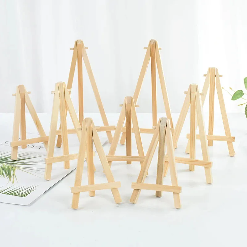 10 個木製ミニイーゼルフレームデスクトップ三角形ディスプレ - Table Number Gold のレビューと価格